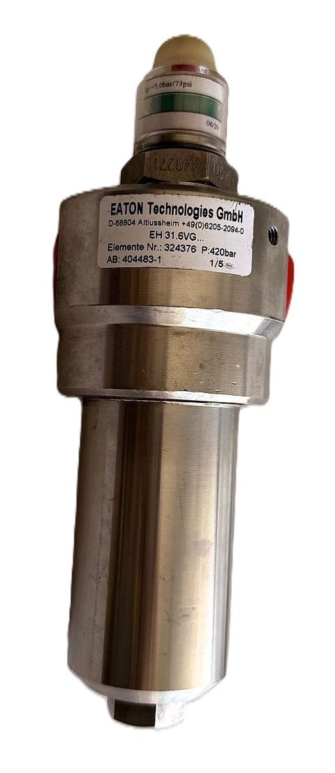 Eaton EH31.6VG Hydraulic Filter Assy w/ Differential Pressure Indicator 6000 PSI